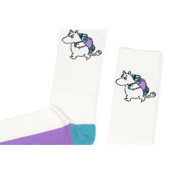 Múmínsokkar Retro 40-45 Múmínsnáði White/Lilac - Image 2