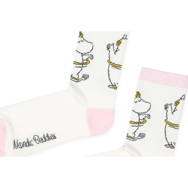 Múmínsokkar 36-42 Retro Snorkstelpa White/Pink - Image 2