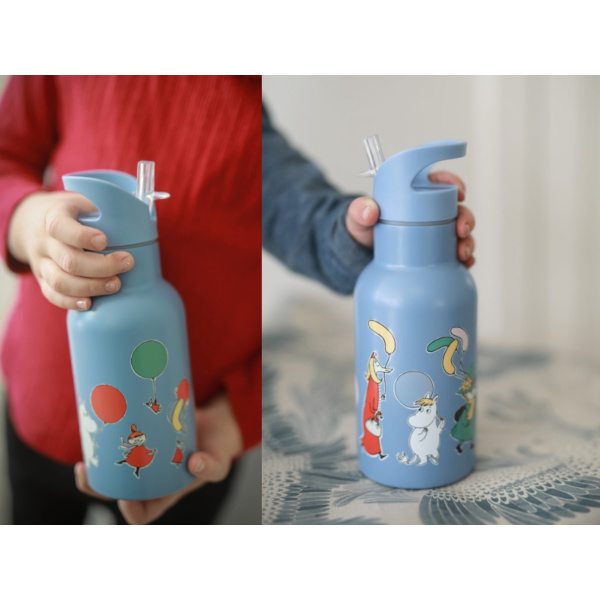Rättstart - Moomin Vatnsflaska Stál Blá - Image 2