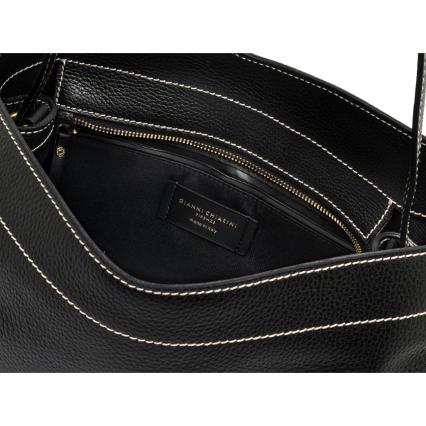 Gianni Chiarini - Ottavia Leðurtaska Stór Nero - Image 4