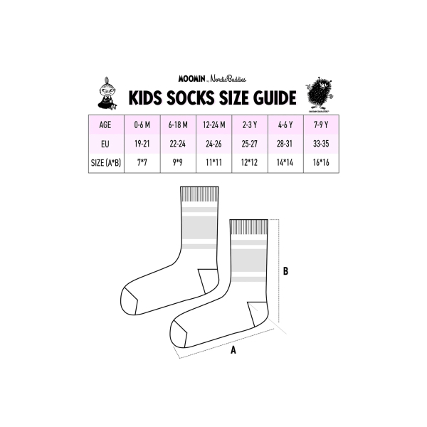 Moomin Barnasokkar 2pack Snorkstelpa & Mía Purple/Peach - Image 2