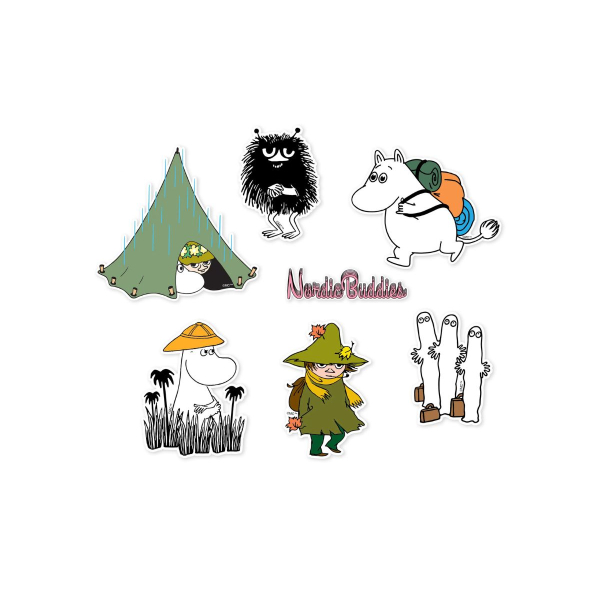Nordicbuddies - Límmiðar 6stk Moomin Adventure - Image 2
