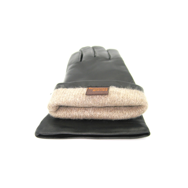 Sermoneta - Nappa Leðurhanskar Cashmere Black - Image 4