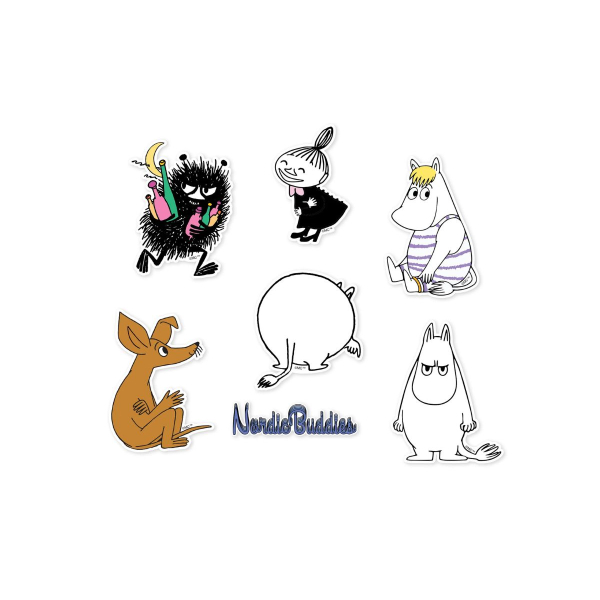 Nordicbuddies - Límmiðar 6stk Moomin Characters - Image 2