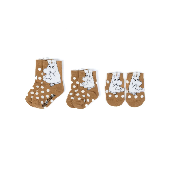 Moomin Ungbarnasokkar Fluffy Brown - Image 2