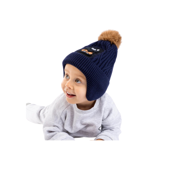 Nordicbuddies - Barnahúfa Stinky Navy/Brown - Image 2