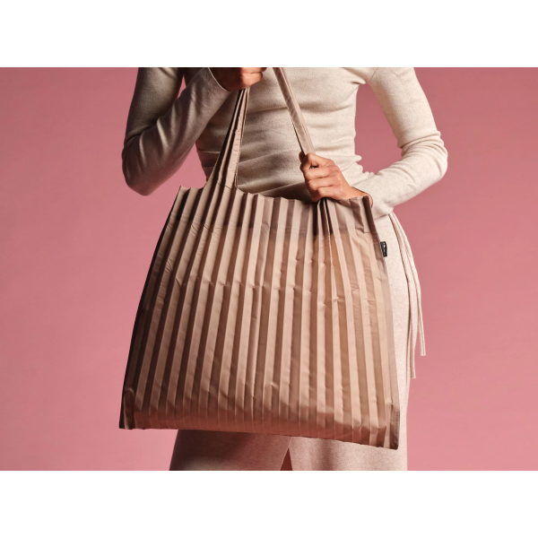 LOQI - Fjölnota Poki Pleated Mocha - Image 2