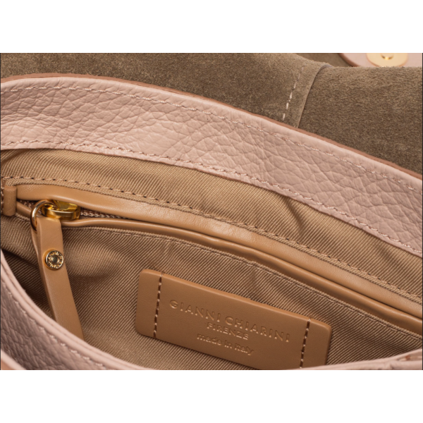 Gianni Chiarini - HELENA ROUND Leðurtaska Stór Pink Salt - Image 3