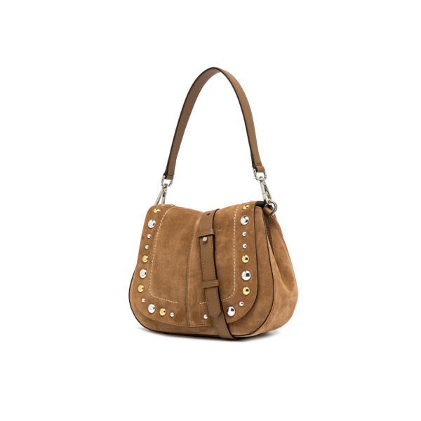 Gianni Chiarini - HELENA ROUND Taska Rúskinn Stór Caramel - Image 6