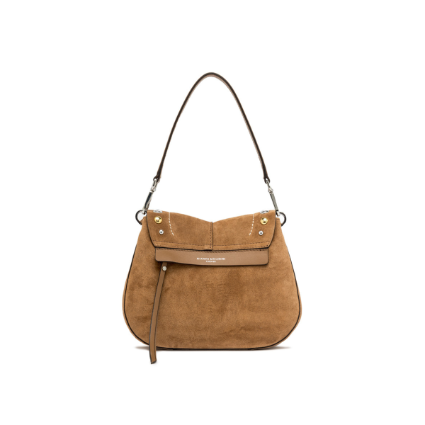Gianni Chiarini - HELENA ROUND Taska Rúskinn Stór Caramel - Image 5